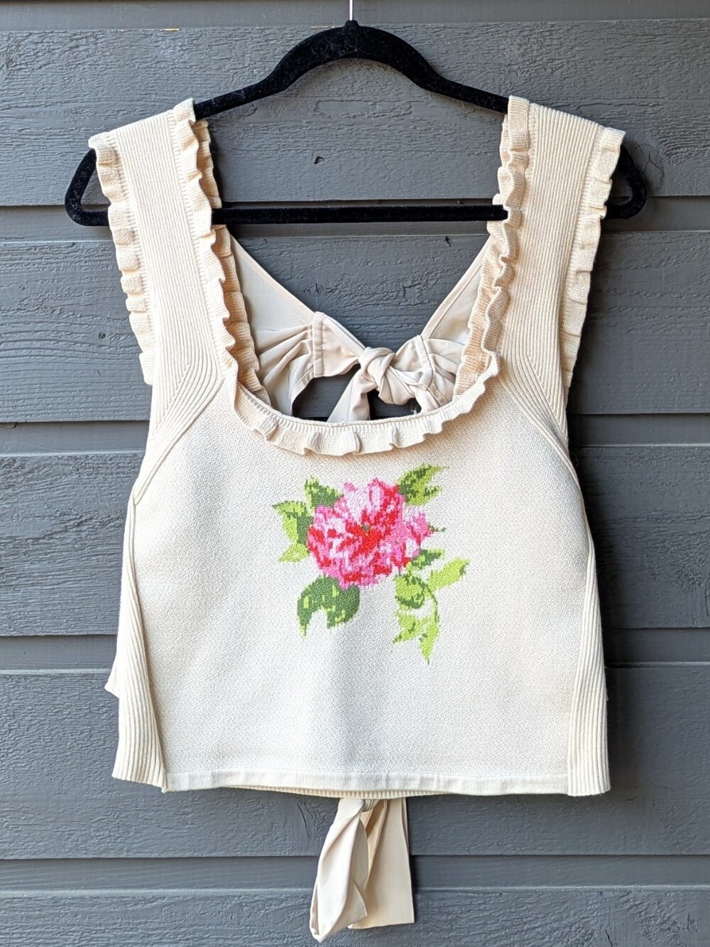 NWT By Anthropologie Bow-Back Sweater Tank Size XL